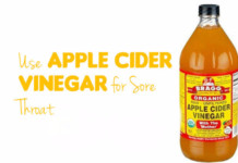 apple cider vinegar for sore throat
