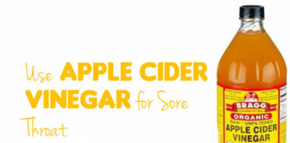 apple cider vinegar for sore throat