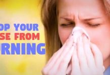 how to stop burning nose naturally
